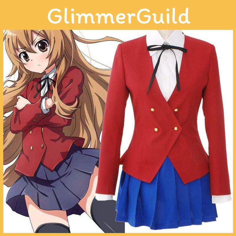 Beautifully Crafted Dragon Tiger Toradora Aisaka Taiga Cosplay Costume Perfectly Tailored For Large Sizes