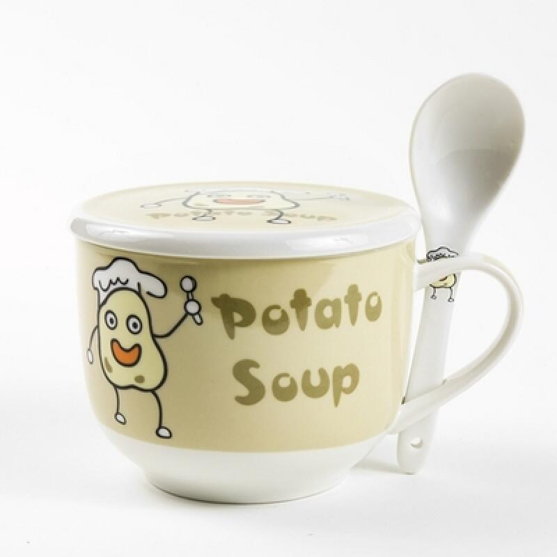 Design Life Ceramic Soup Cup Set - Potato