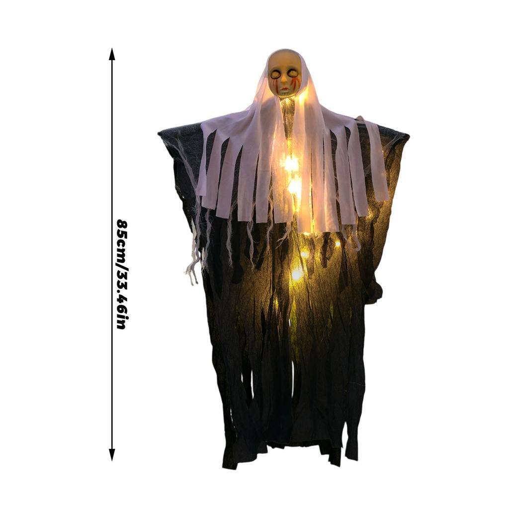 Halloween Luminous Skull Hanging Ghost Outdoor Courtyard Decoration Props Hanging Ghost Scene Atmosphere Arrangement