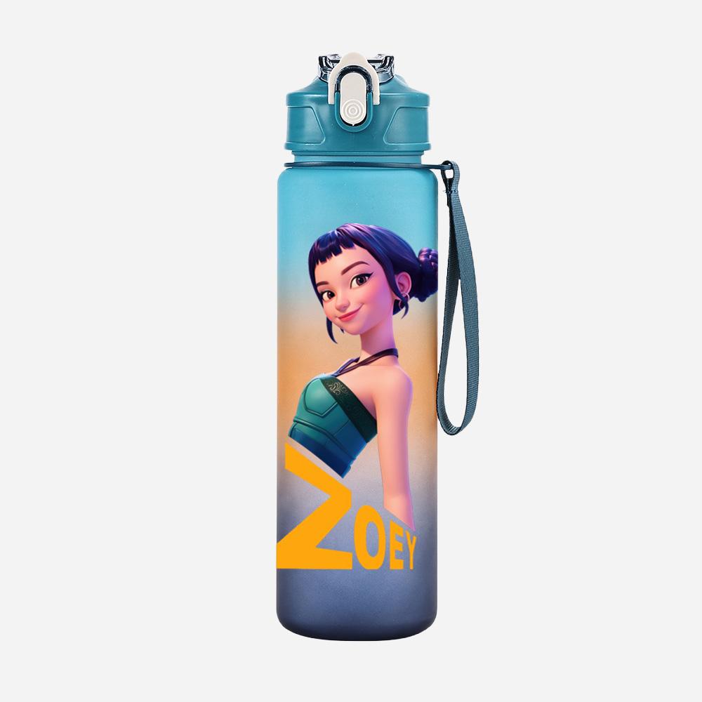750Ml Water Bottler Cartoon K-Pop Demon Hunters Printed Character Water Cup Large Capacity Outdoor Portable Rope Drinking Bottle for Boy Girl Gift