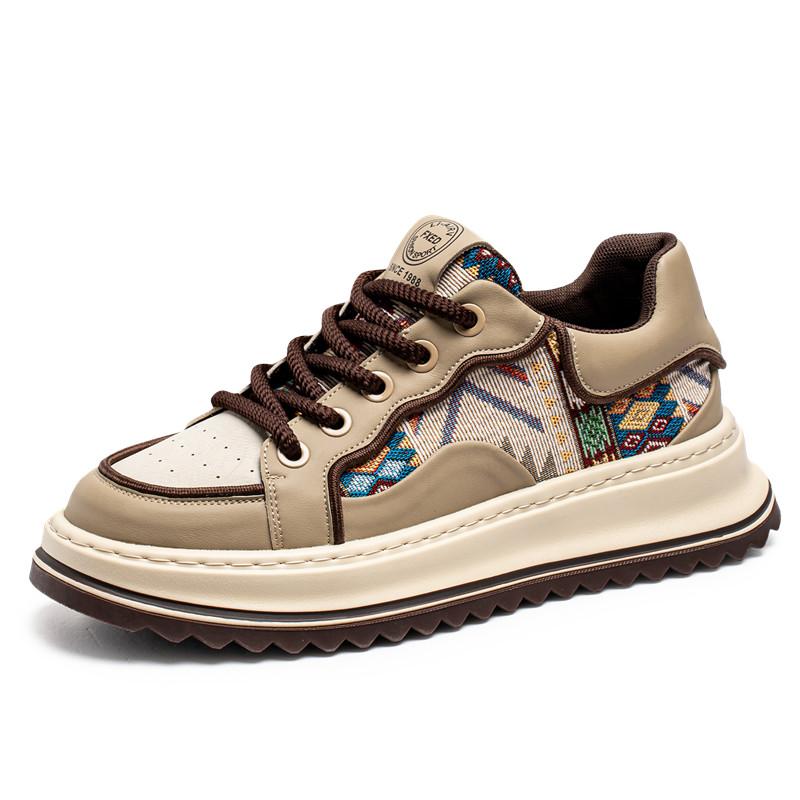 New Men's Canvas Shoes Comfortable and Breathable Leisure Sports Shoes Outdoor Hiking Thick Soled Sneakers Men's Running Shoes