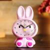 Alarm Clock Children Student Rabbit Can Speak Voice Mute Night Light Bedside Bedroom Clock Creative Multifunction Clock Cartoon