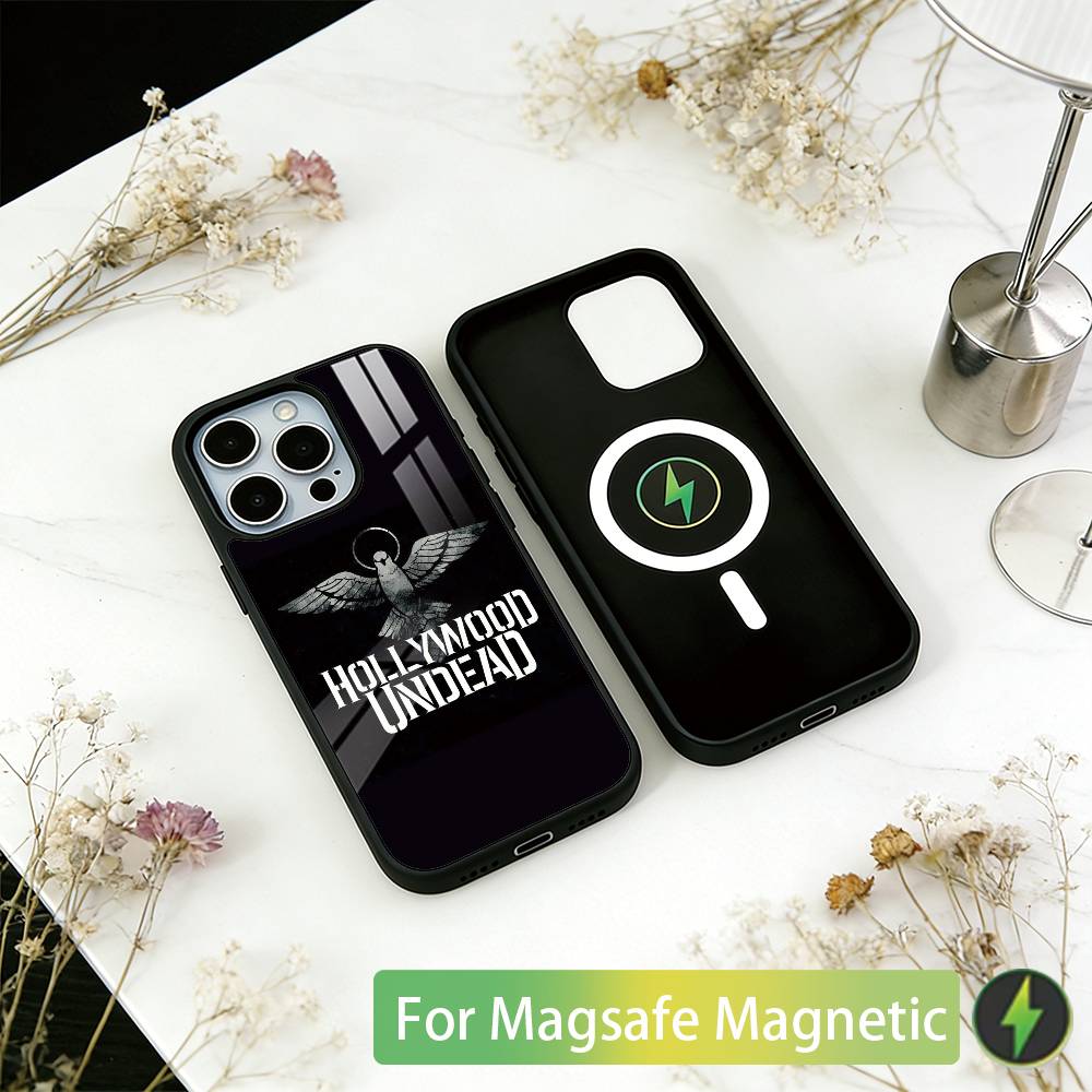 H-Hollywood U-Undead Band Phone Case For iPhone17,16,15,14,13,12,11 Plus,Pro Magnetic For Magsafe Wireless Charging
