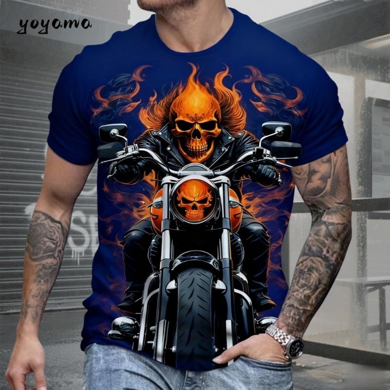 Vintage Wolf Graphic Men's T-Shirt Summer Outdoor Round Neck Short Sleeve Tee Oversized Fashion Breathable Men's Clothing Tops