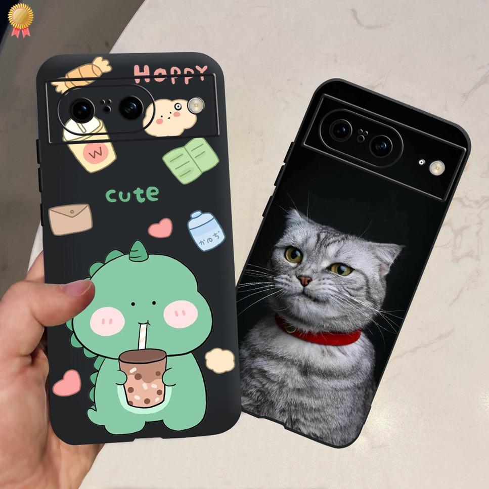 For Google Pixel 8 Pro Case Cute Cartoon Silicone Shockproof Back Cover For Google Pixel 8 Pro 8Pro Phone Case Bumper Funda Capa
