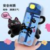 Water bottle Children's water cup Boys and girls high value plastic cup Summer school special straw cup Cute cartoon kettle