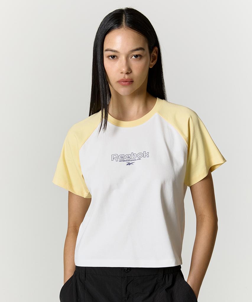 REEBOK Printed Raglan T-Shirt (W) - Butter