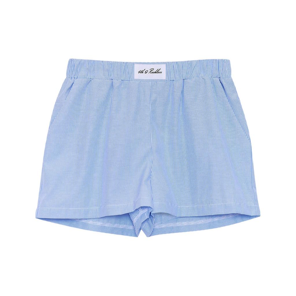 4th & Reckless Womens/Ladies Via Pinstripe Boxer Shorts