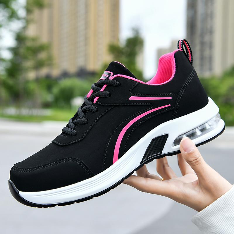 Fashion Women Casual Shoes Air Cushion PU Leather Vulcanized Woman Autumn Fashion Comfortable Sneakers Sports Plus Size Platform