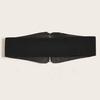 Small Multiple Flat Nail Zipper Waist Seal Waistband With Rivets Belt Black