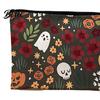 Festive Halloween Organizer Storage Bag with Pattern Printed Smooth Zipper Durable Bag Canvas Makeup Large Capacity Travel Cosmetic Pouch Witch