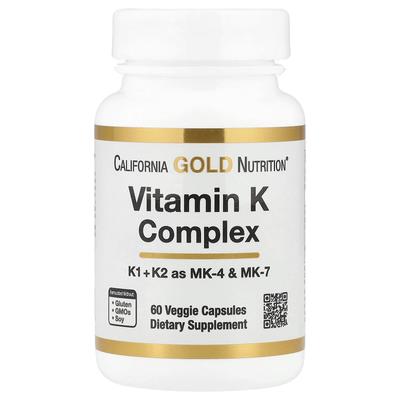 Vitamin K Complex, Veggie Capsules 60