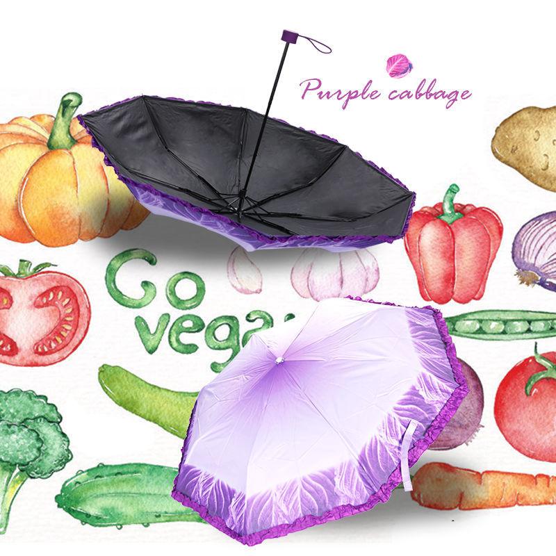

Новый модный зонт, зонт для красной капусты, складной солнцезащитный зонт от солнца и дождя, простой стильный солнцезащитный зонт двойного назначения