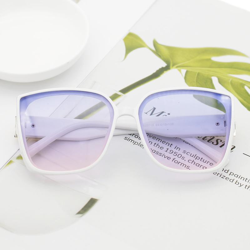 

Солнцезащитные очки женские большая оправа очки-звезды для показа лица трендовые для вождения защита от УФ-лучей парные очки