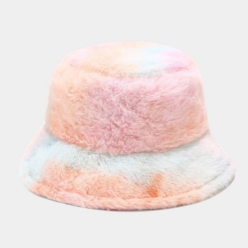 Winter Rainbow Fleece Fisherman Cap For Girls With Windproof And Sunblock Features