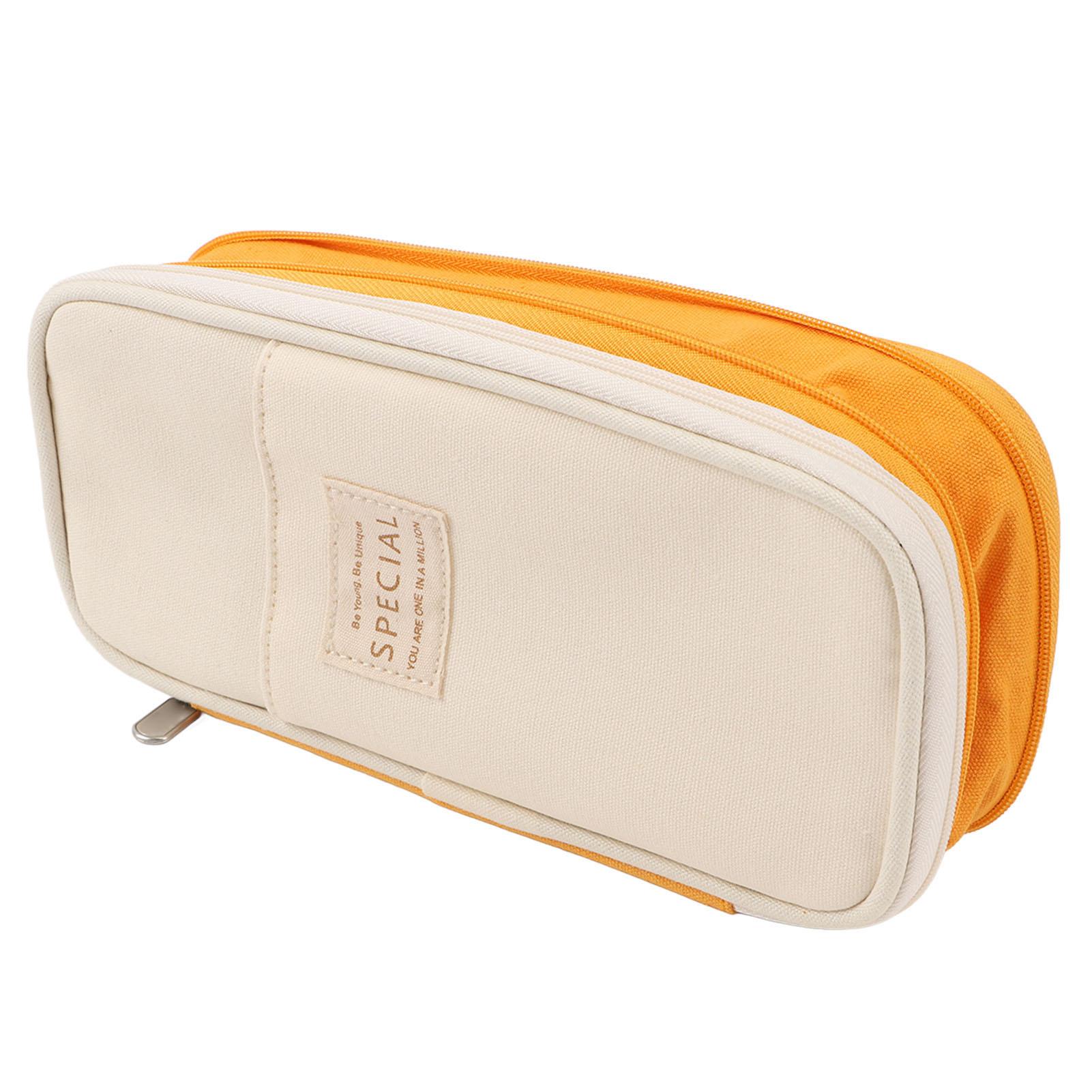 Large Pen Bag Simple     Mesh Pockets Pen Slots Smoothing   Large Pencil Case for School   Travel