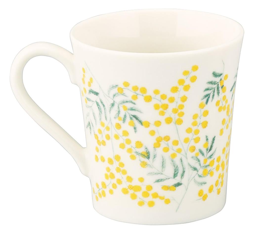 Yamaka Shoten X Mimosa and Pair of Mugs and Dinnerware by Hibiya A Perfect Day or Birthday Gift for Made In Product HIBIYA-KADAN "Flower Language