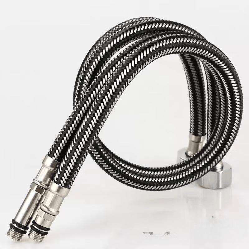 TLXT 60cm Stainless Steel Braided Faucet Supply Hoses, 2-Pack