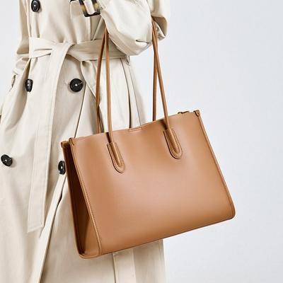 Tote Bag Large Capacity Women's Leather New Handbag Women's Niche High Sense Versatile Commuter Shoulder Bag