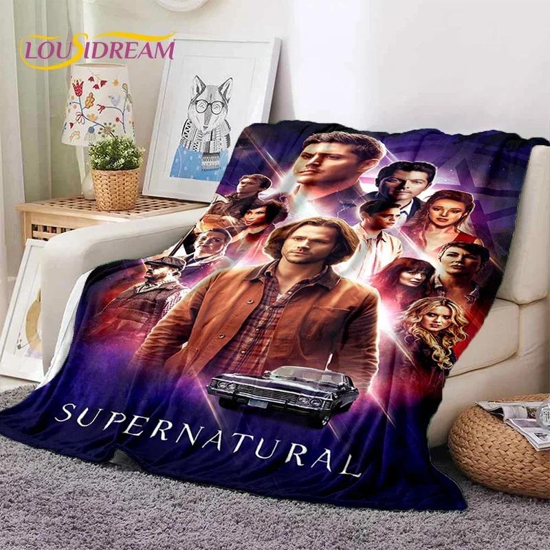 

SPN Supernatural Dean Sam Soft Flannel Throw Blanket Comfortable for Picnic Bed Sofa Home Bedroom Perfect Gift 40x50in
