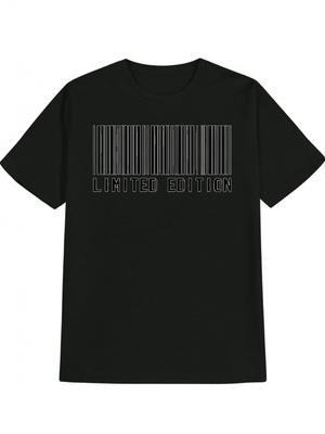 Casual Graphic T-shirt - "Limited Edition" Barcode Print