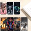IK4 Animal Elephant Transparent Phone Case for Samsung Galaxy A04 A04S A14 A23 A34 A54 M23 M33 M52 M53
