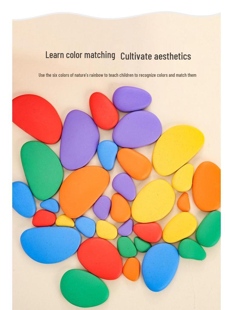 Rainbow Pebbles Stacking Game: Educational Tool & Interactive Logical Thinking Toy for Children
