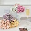 27-Head Tea Rose Peony Artificial Flower Bouquet for Photography, Weddings, and Home Decor