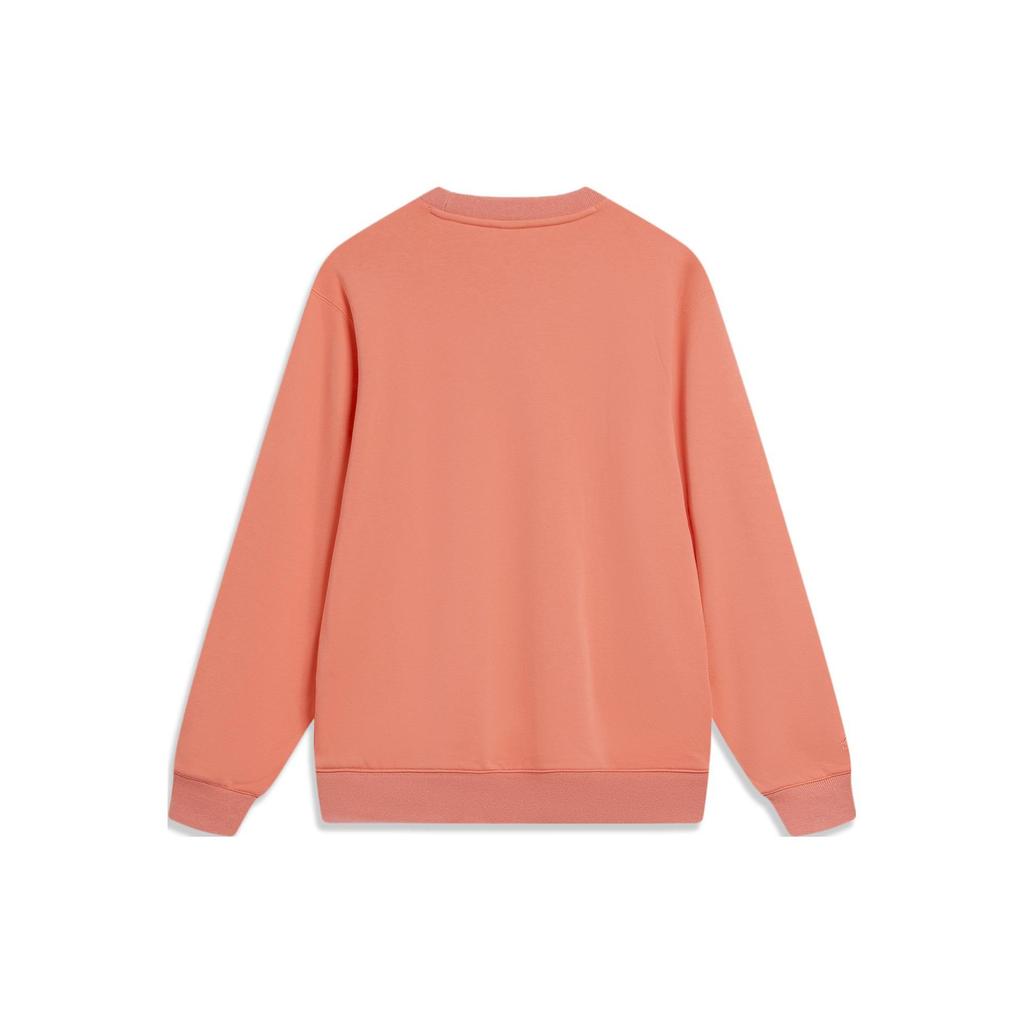 Li Ning Sports Trend Series Solid Color Crew Neck Pullover Sweatshirt Men Sweatshirt Sky-Blue AWDU029-8