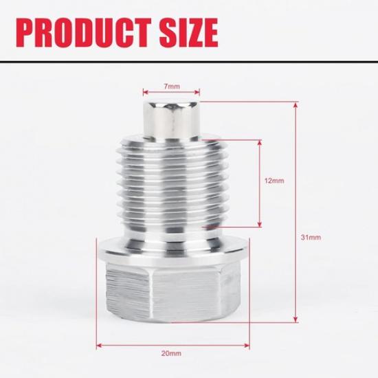 Oil Drain Plug (M16 X 1.5 MM) Stainless Steel Magnetic Oil Drain Plug with Ne