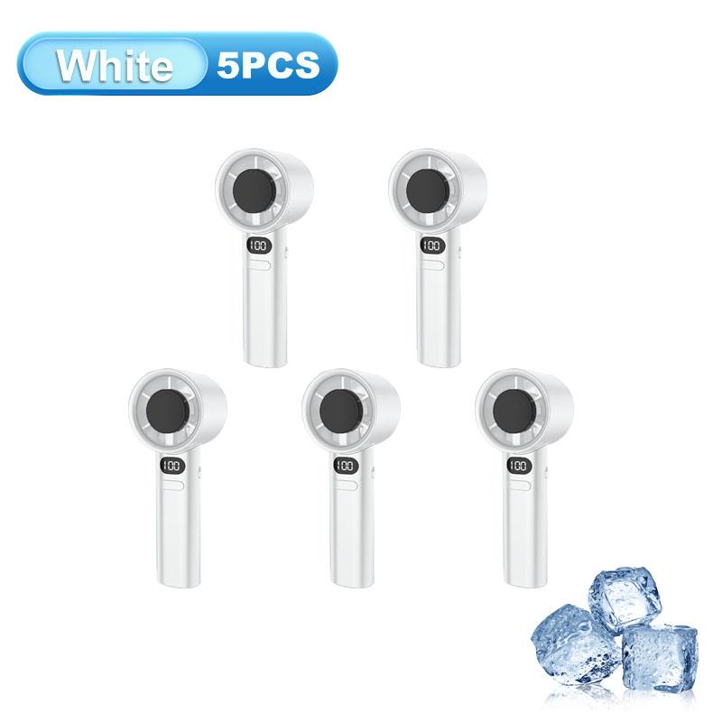 Portable Handheld Fan Usb Rechargeable Mini Fan With Digital Display Small Electric Fan For Outdoor Camping Office Home