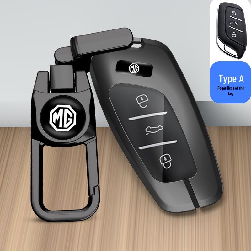 Key Case for 22 MG6 Models & 21 6Pro5 Models with Metal Shell & EZS Buckle - Fits MG Navigator, ZS, HS - Minimalist Style