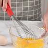 2 Pcs New Stainless Steel Gravy Whisk Rubber Non Slip Egg Whisk Sector Multi-purpose Foldable Whisk Cooking
