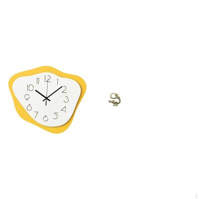 Acrylic Brass Wall Clock Statue Modern Office Ornament Silent Timepiece for Holiday Housewarming