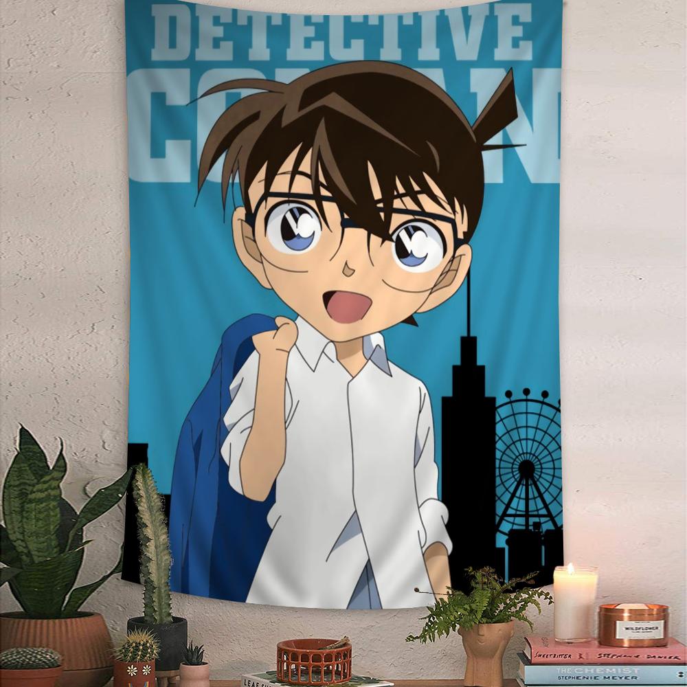 

Detective Conan Japanese Printed Large Wall Tapestry Hanging Tarot Hippie Wall Rugs Dorm Art Home Decor 74x94cm(29x37in)