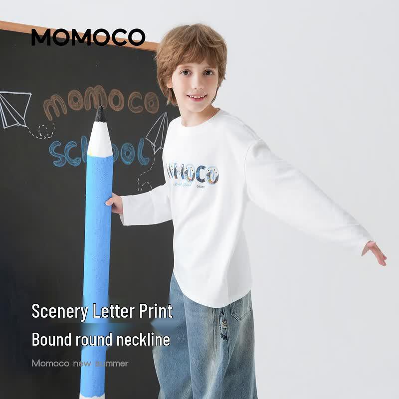 MOMOCO Boys' Long Sleeve Casual T-Shirt