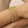 Mariasz Minimalist 3/6/8mm Gold Plated Stainless Steel Mesh Bracelet for Women Waterproof Chain Stacking French Vintage Jewelry