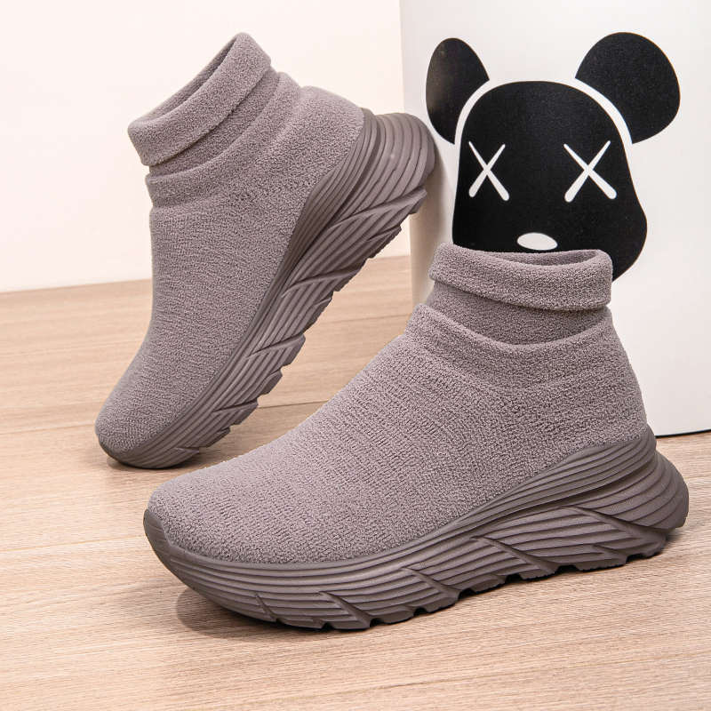 Fashion Flat Sole High Top Women's Shoes Size 33 Boots Size 44 Woman Boots Women Shoes Sneakers Sport Footwear Runings On Offer