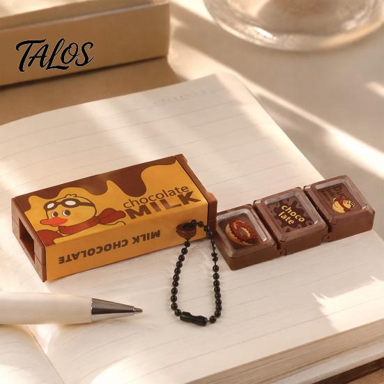 Snap Chocolate Toy Simulated Keychain Pendant, Stress Relief Pendant with Ball Chain, Hanging Decorative Accessory for Backpacks Handbags Fake