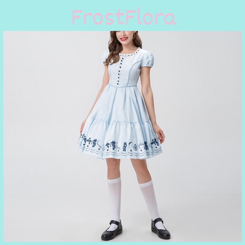 Alice im Wunderland Dienstmädchenkostüm Polyester Cosplay Kleid für Bühnenauftritt