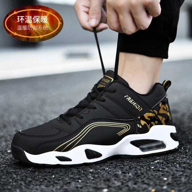 

Мужская кожаная обувь, кроссовки, трендовая повседневная обувь, зимняя дышащая обувь для отдыха, мужские кроссовки, нескользящая обувь, мужская теплая обувь 44