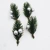Artificial Pine Needle Greenery & Red Berry Bouquet for Holiday DIY & Gift Packaging