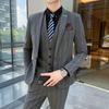 Spring Men's Fashion Slim Fit Casual Three-Piece Suit