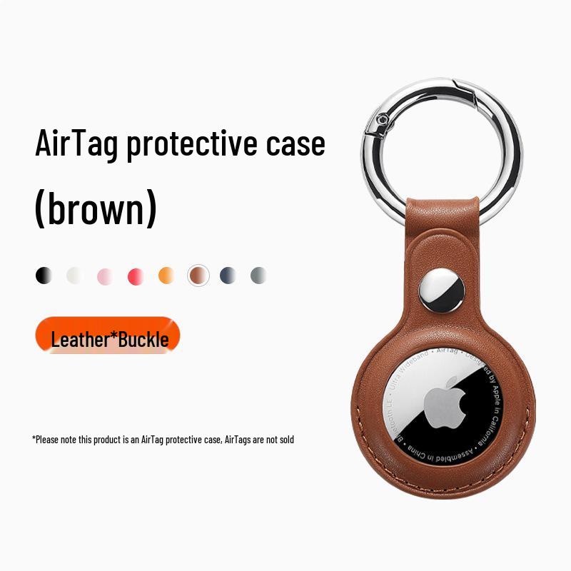 Apple AirTag 2nd Gen Leather Protective Keychain & Pet Collar Case