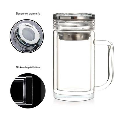 Shangqi Doppelwandige Glastasse mit Henkel