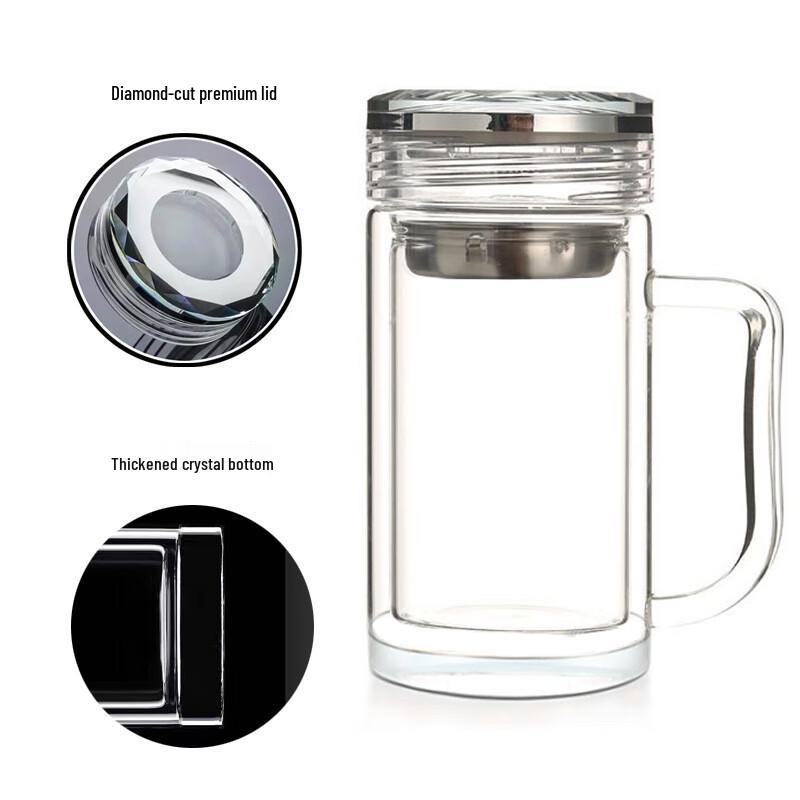 Shangqi Double-Layer Glass Mug with Handle