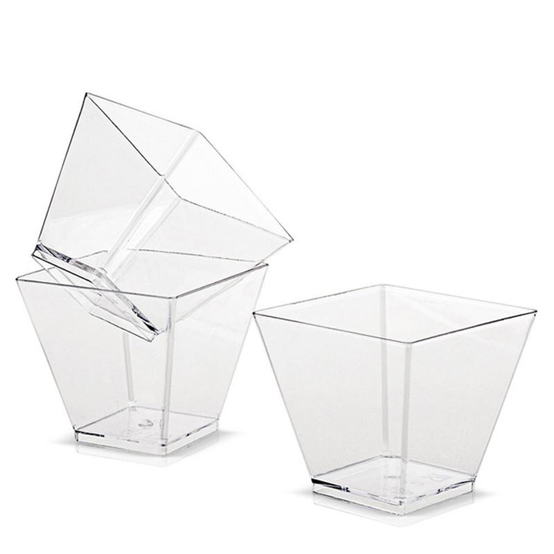 25pcs 60ML Disposable Dessert Cup Plastic Dessert Ice Cream Cup Party Supplied