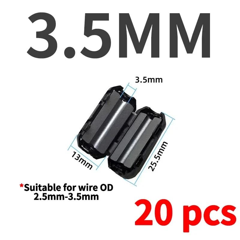 Ferrite Core Cord Ring Choke Bead 3.5/5/7/9/13/15mm RFI EMI Noise Suppressor Filter For USB Antenna HDMI-compatible Audio Cable