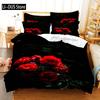 Red Roses Duvet Cover Set Queen Size King Full 3D Bedding Sets Flower Pillowcase Quilt Linens Single Double Bed 240x220 260x240
