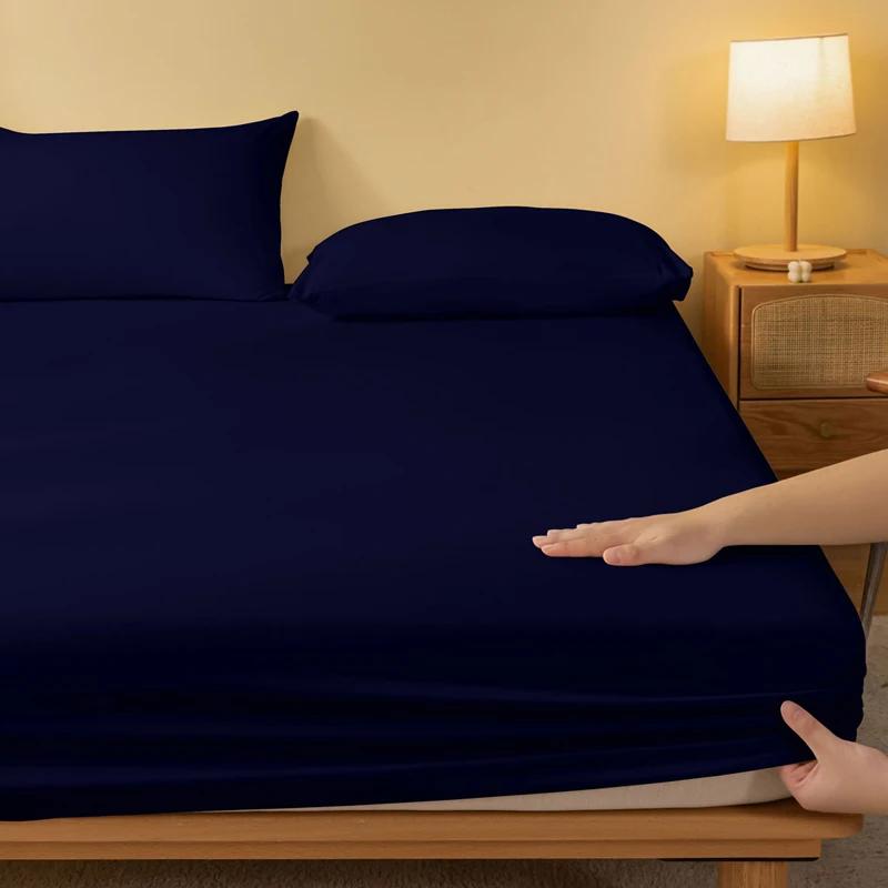 1 Piece Of Solid Matte Bedsheet, Navy Blue Bedspread For Bedroom, Bedding (Excluding Pillowcases)